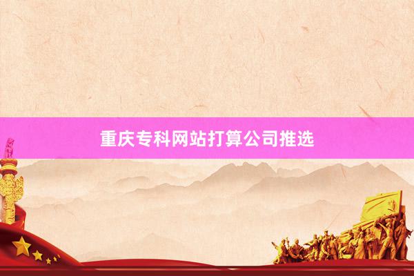 重庆专科网站打算公司推选