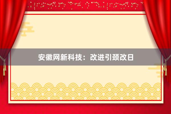安徽网新科技：改进引颈改日