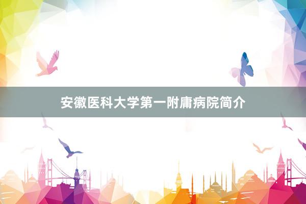 安徽医科大学第一附庸病院简介