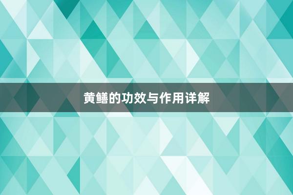 黄鳝的功效与作用详解